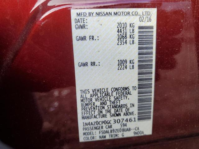 Photo 11 VIN: 1N4AZ0CP0GC307461 - NISSAN LEAF 