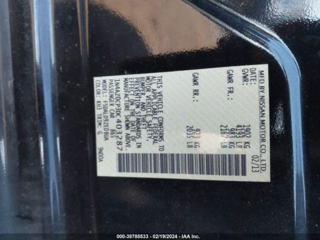 Photo 8 VIN: 1N4AZ0CP3DC403287 - NISSAN LEAF 