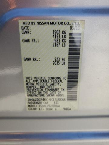 Photo 12 VIN: 1N4AZ0CP4DC405808 - NISSAN LEAF 