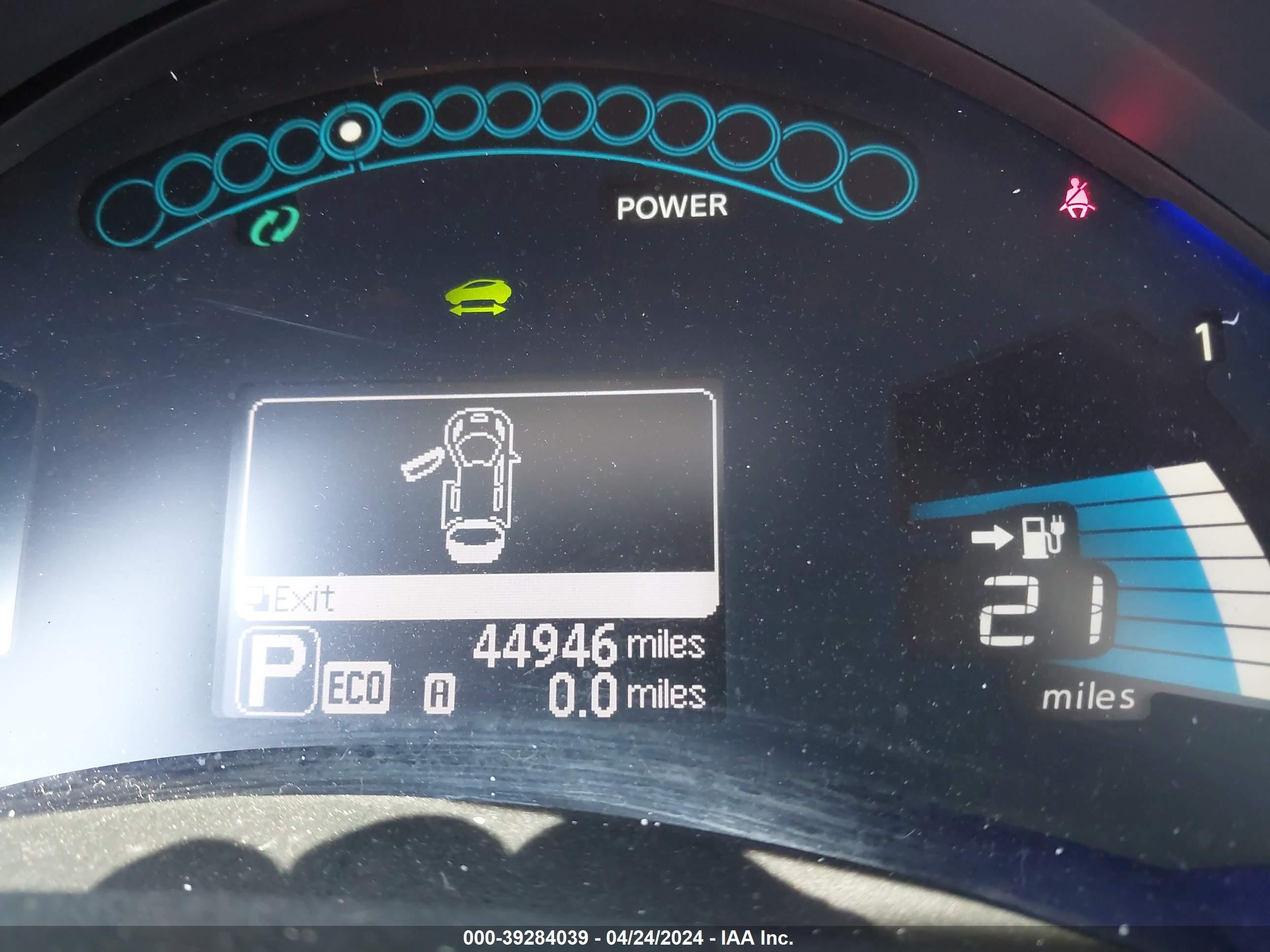 Photo 6 VIN: 1N4AZ0CP5DC403856 - NISSAN LEAF 