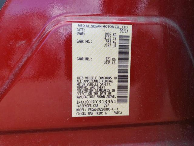 Photo 11 VIN: 1N4AZ0CP5FC313951 - NISSAN LEAF 