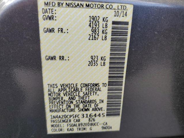 Photo 11 VIN: 1N4AZ0CP5FC316445 - NISSAN LEAF 