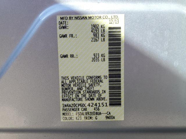 Photo 11 VIN: 1N4AZ0CP6DC424151 - NISSAN LEAF 