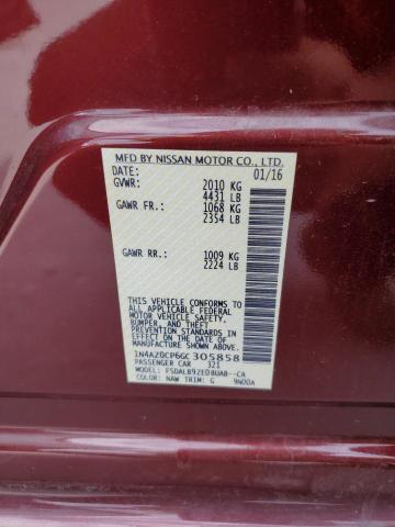 Photo 12 VIN: 1N4AZ0CP6GC305858 - NISSAN LEAF 