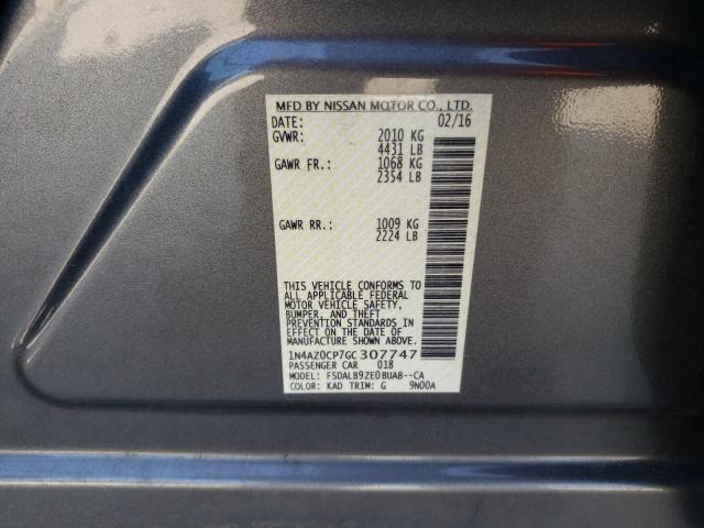 Photo 12 VIN: 1N4AZ0CP7GC307747 - NISSAN LEAF 