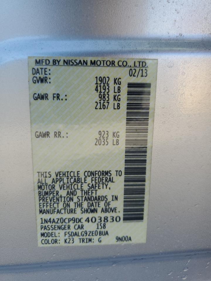 Photo 11 VIN: 1N4AZ0CP9DC403830 - NISSAN LEAF 