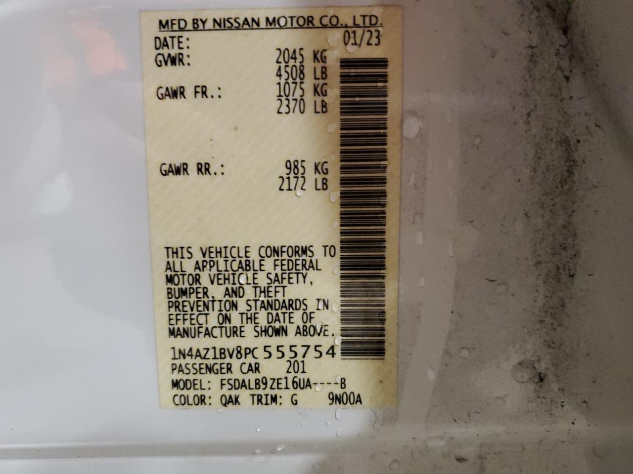 Photo 11 VIN: 1N4AZ1BV8PC555754 - NISSAN LEAF 