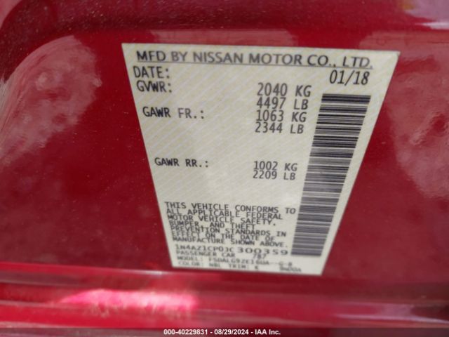 Photo 8 VIN: 1N4AZ1CP0JC300359 - NISSAN LEAF 