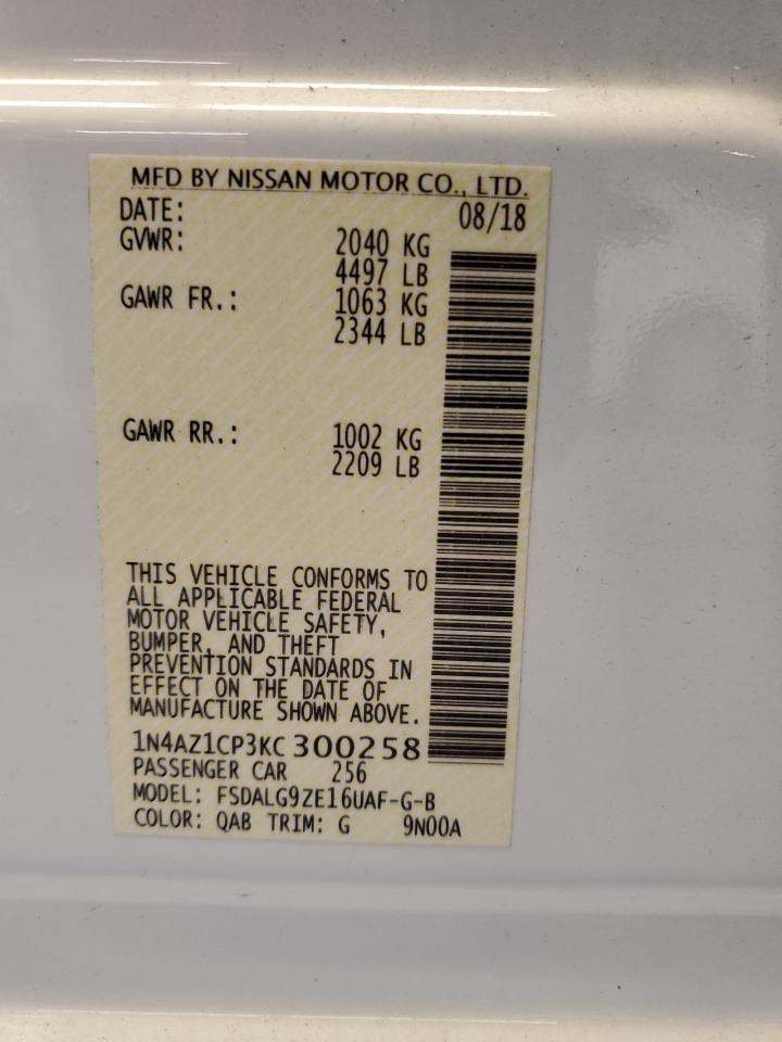 Photo 11 VIN: 1N4AZ1CP3KC300258 - NISSAN LEAF 