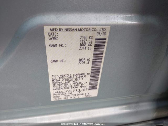 Photo 8 VIN: 1N4AZ1CP5JC313205 - NISSAN LEAF 