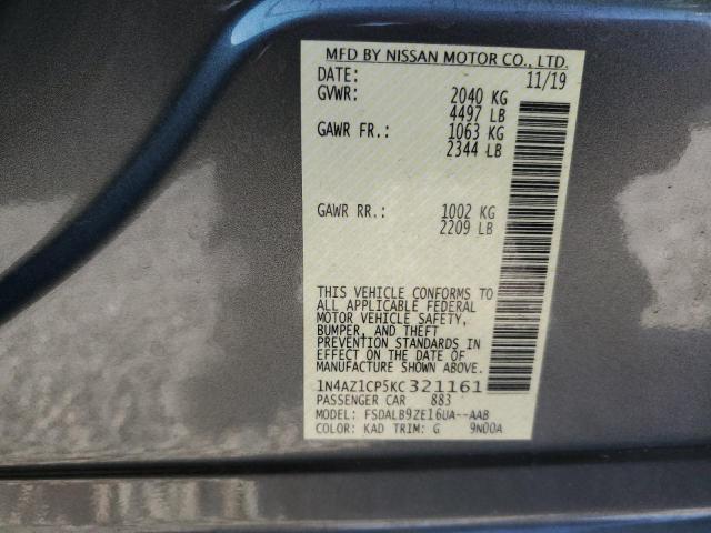 Photo 12 VIN: 1N4AZ1CP5KC321161 - NISSAN LEAF 