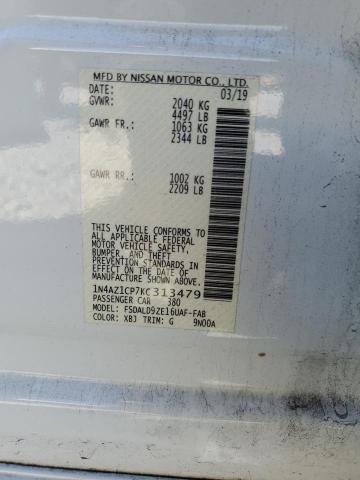 Photo 12 VIN: 1N4AZ1CP7KC313479 - NISSAN LEAF 