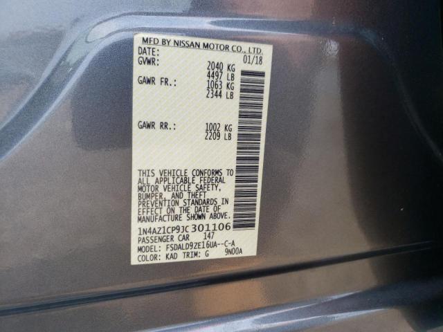 Photo 11 VIN: 1N4AZ1CP9JC301106 - NISSAN LEAF 