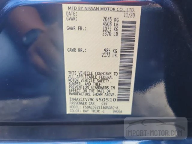 Photo 11 VIN: 1N4AZ1CV7MC550510 - NISSAN LEAF 