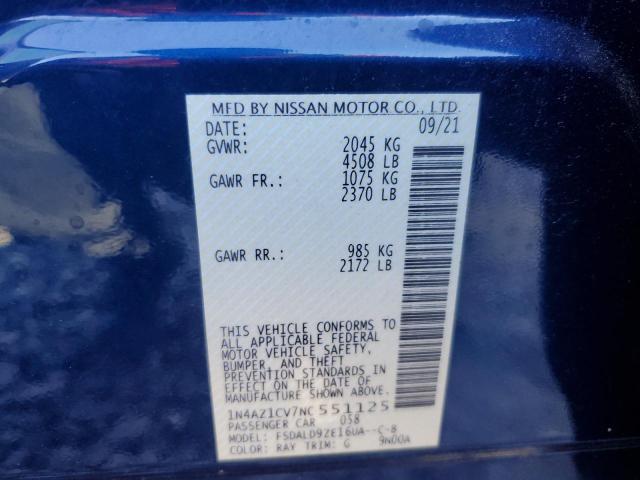 Photo 12 VIN: 1N4AZ1CV7NC551125 - NISSAN LEAF 