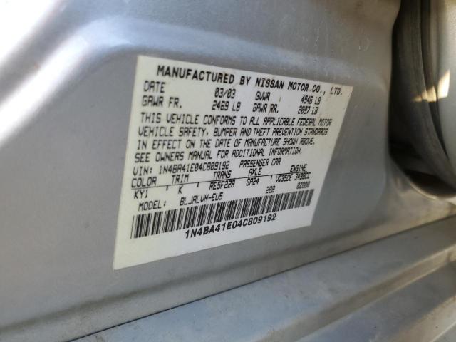 Photo 11 VIN: 1N4BA41E04C809192 - NISSAN MAXIMA SE 