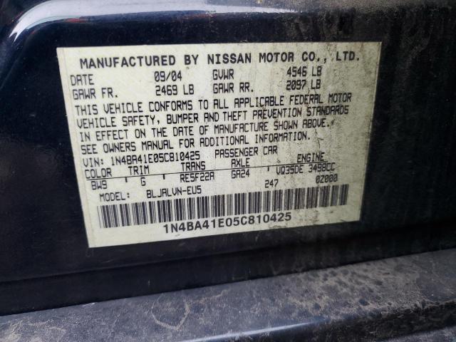 Photo 12 VIN: 1N4BA41E05C810425 - NISSAN MAXIMA 