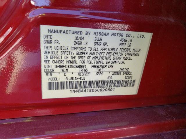 Photo 11 VIN: 1N4BA41E05C820601 - NISSAN MAXIMA 