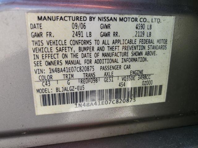 Photo 11 VIN: 1N4BA41E07C820875 - NISSAN MAXIMA SE 