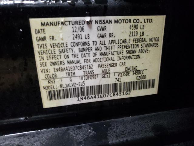 Photo 9 VIN: 1N4BA41E07C845162 - NISSAN MAXIMA SE 