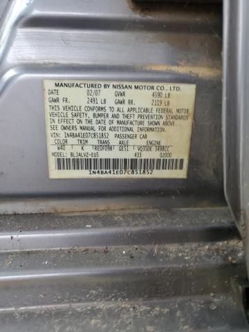 Photo 11 VIN: 1N4BA41E07C851852 - NISSAN MAXIMA SE 