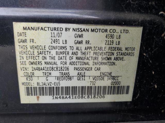 Photo 11 VIN: 1N4BA41E08C818206 - NISSAN MAXIMA 