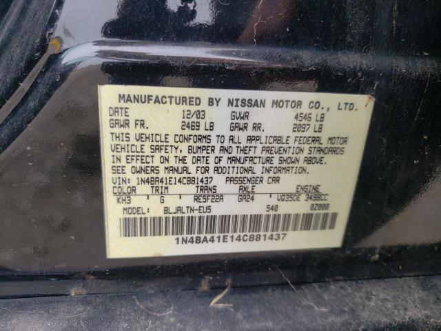 Photo 11 VIN: 1N4BA41E14C881437 - NISSAN MAXIMA 