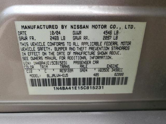 Photo 11 VIN: 1N4BA41E15C815231 - NISSAN MAXIMA 