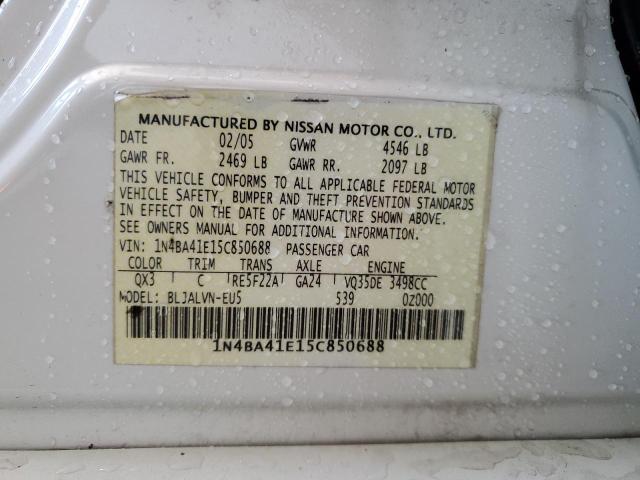 Photo 11 VIN: 1N4BA41E15C850688 - NISSAN MAXIMA SE 