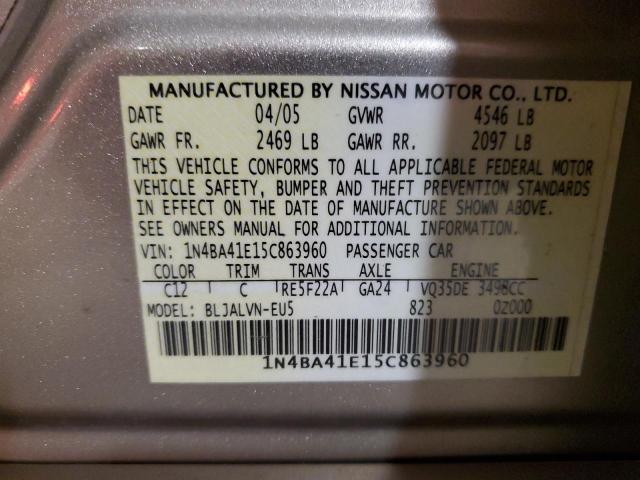 Photo 12 VIN: 1N4BA41E15C863960 - NISSAN MAXIMA 