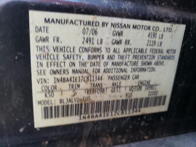 Photo 12 VIN: 1N4BA41E17C811344 - NISSAN MAXIMA 