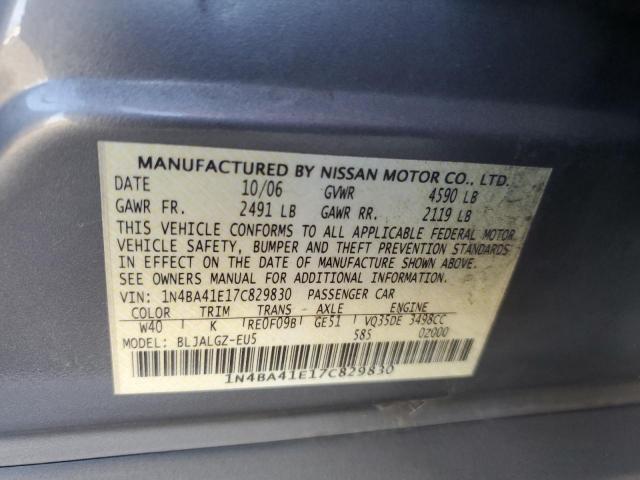 Photo 11 VIN: 1N4BA41E17C829830 - NISSAN MAXIMA SE 