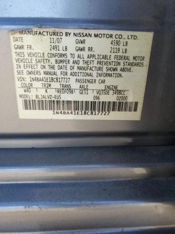 Photo 11 VIN: 1N4BA41E18C817727 - NISSAN MAXIMA SE 