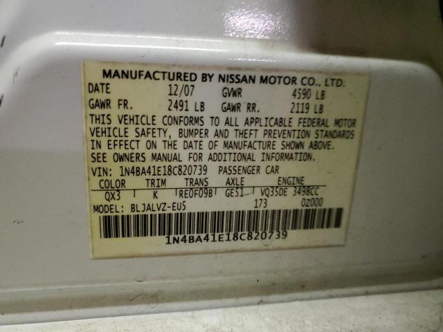 Photo 11 VIN: 1N4BA41E18C820739 - NISSAN MAXIMA 