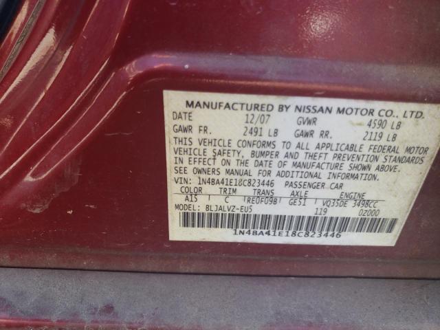 Photo 12 VIN: 1N4BA41E18C823446 - NISSAN MAXIMA 