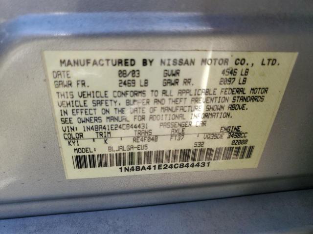 Photo 11 VIN: 1N4BA41E24C844431 - NISSAN MAXIMA SE 