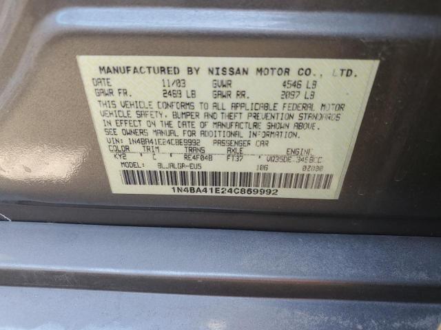 Photo 11 VIN: 1N4BA41E24C869992 - NISSAN MAXIMA SE 