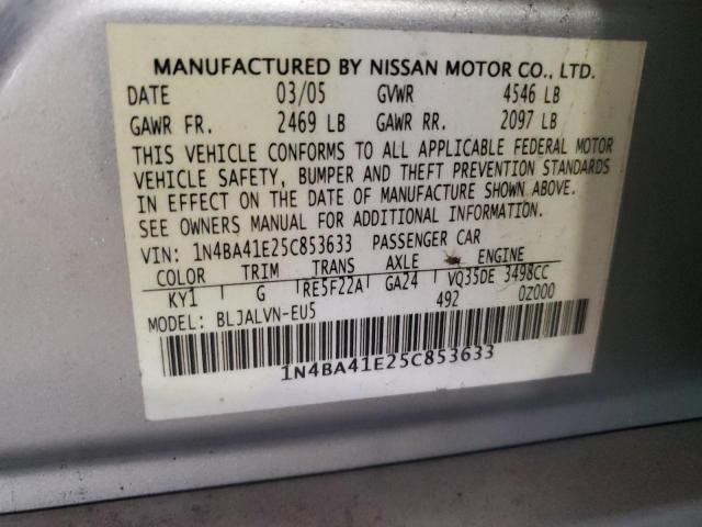 Photo 11 VIN: 1N4BA41E25C853633 - NISSAN MAXIMA 