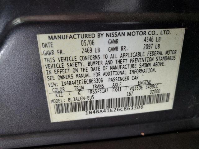 Photo 11 VIN: 1N4BA41E26C863306 - NISSAN MAXIMA SE 