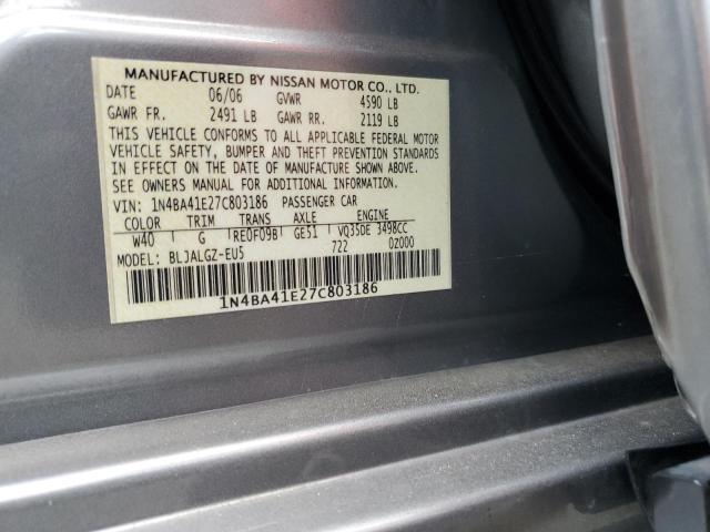 Photo 11 VIN: 1N4BA41E27C803186 - NISSAN MAXIMA SE 