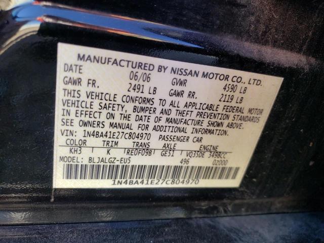 Photo 12 VIN: 1N4BA41E27C804970 - NISSAN MAXIMA 