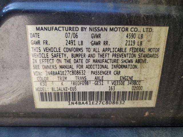 Photo 12 VIN: 1N4BA41E27C808632 - NISSAN MAXIMA 