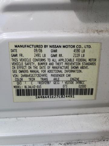 Photo 11 VIN: 1N4BA41E27C824491 - NISSAN MAXIMA SE 