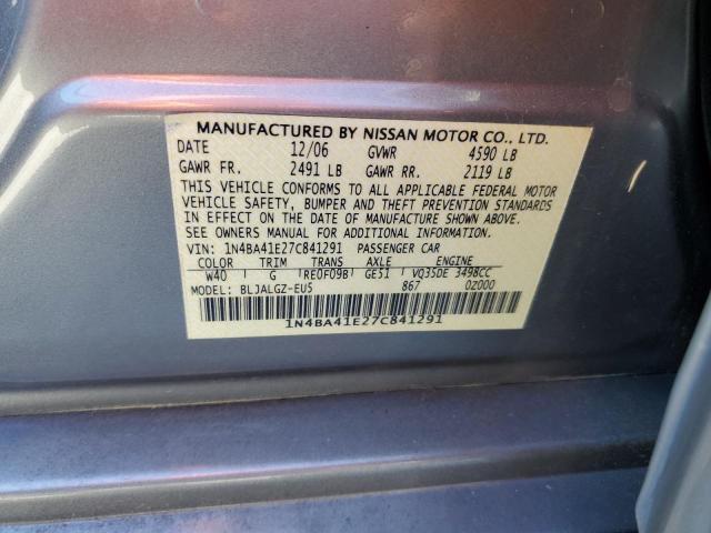 Photo 11 VIN: 1N4BA41E27C841291 - NISSAN MAXIMA SE 