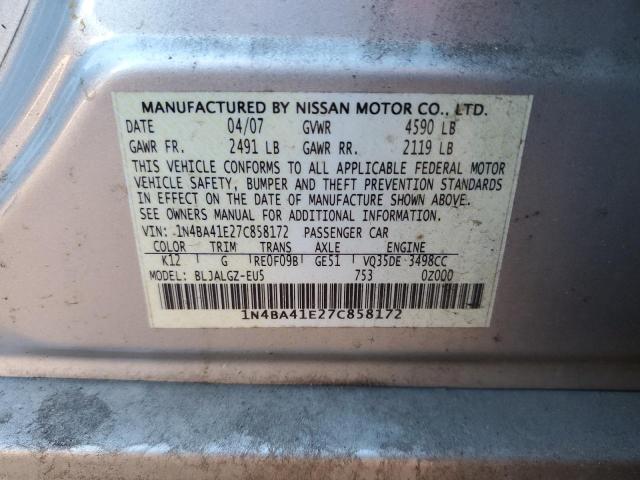 Photo 11 VIN: 1N4BA41E27C858172 - NISSAN MAXIMA SE 