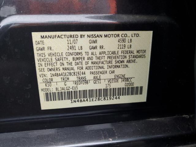 Photo 11 VIN: 1N4BA41E28C819244 - NISSAN MAXIMA 