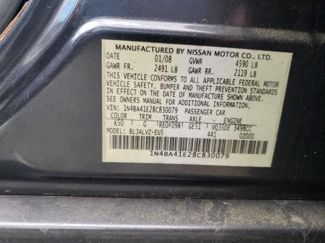 Photo 9 VIN: 1N4BA41E28C830079 - NISSAN MAXIMA SE 