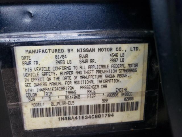 Photo 11 VIN: 1N4BA41E34C881794 - NISSAN MAXIMA 