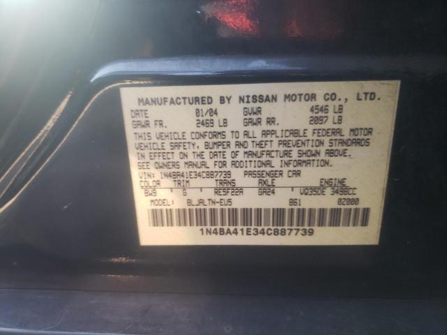 Photo 11 VIN: 1N4BA41E34C887739 - NISSAN MAXIMA SE 