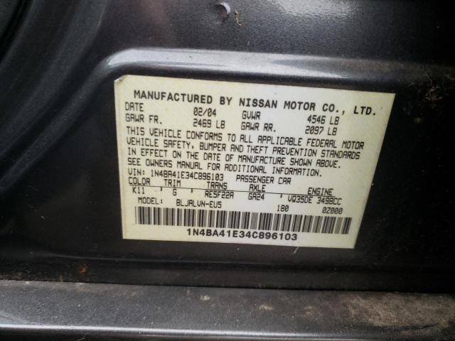 Photo 9 VIN: 1N4BA41E34C896103 - NISSAN MAXIMA SE 